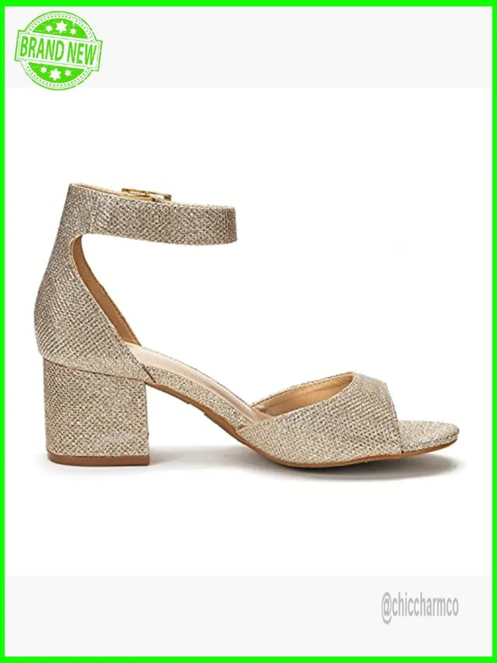Women Block Heel Sandals Ankle Strap Buckle peep toe Wedding Party Dress Shoes - Picture 4 of 6